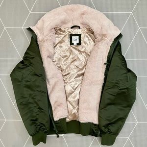 Gap Green and Pink Bomber jacket
